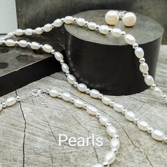 Pearl and gemstone necklaces