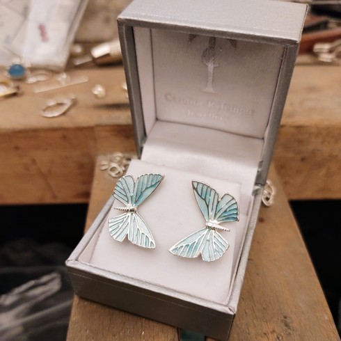 NEW Butterfly blue studs