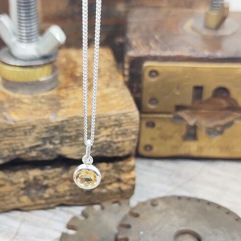 Citrine Birthstone Pendant  November