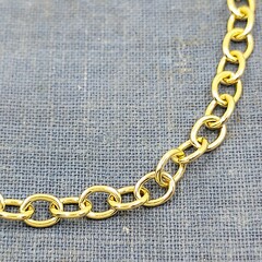 Solid gold rolo trace bracelet