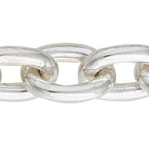 Bespoke heavyweight silver chain with handmade extender