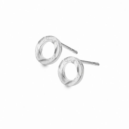 Little hammered circle studs