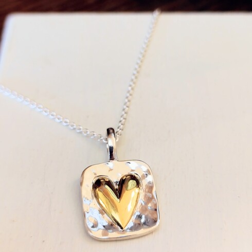 Square heart pendant
